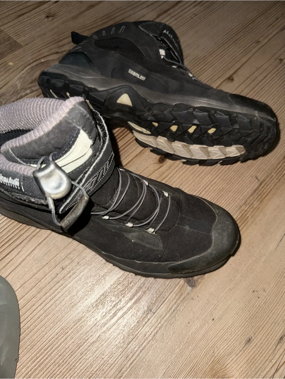 Salomon Black Boots with Gray Accents